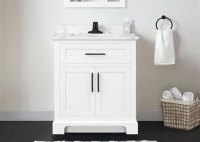 30 Inch White Bathroom Vanity With Vessel Sink