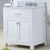 30 5 In White Single Sink Bathroom Vanity With Cultured Marble Top