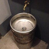 Beer Keg Bathroom Sink