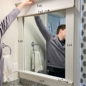 How To Frame An Existing Bathroom Mirror