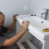 How To Install Bathroom Sink Wall