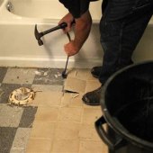 How To Remove Old Bathroom Floor
