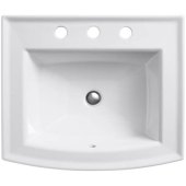 Kohler Archer White Drop In Rectangular Bathroom Sink With Overflow