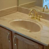 One Piece Bathroom Sink And Countertop