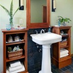 Bathroom With Pedestal Sink Storage Ideas