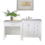 White Bathroom Vanity With Sink On Right Side
