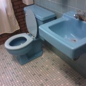 Blue Bathroom Sinks Toilets