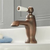 Bronze Single Hole Bathroom Sink Faucet