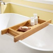 Counter Sink Design Bathroom With Shower Caddy And Bathtub