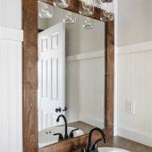 How To Add Wood Frame Bathroom Mirror