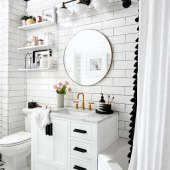 How To Decorate A Bathroom Black And White