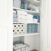 How To Organize Deep Bathroom Closet