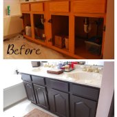 How To Refinish A Bathroom Vanity Cabinet