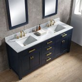 Ivory Double Sink Bathroom Vanity