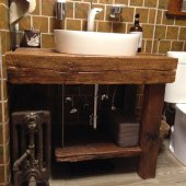 Rustic Wood Bathroom Sinks