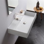 Scarabeo 8031 80 Teorema Ceramic Rectangular Vessel Bathroom Sink