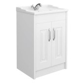 York Traditional White Ash Bathroom Basin Unit 620 X 470mm